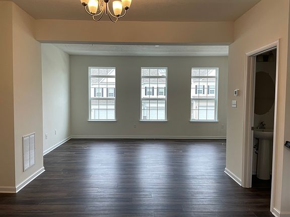 Open floor plan, living room dining area