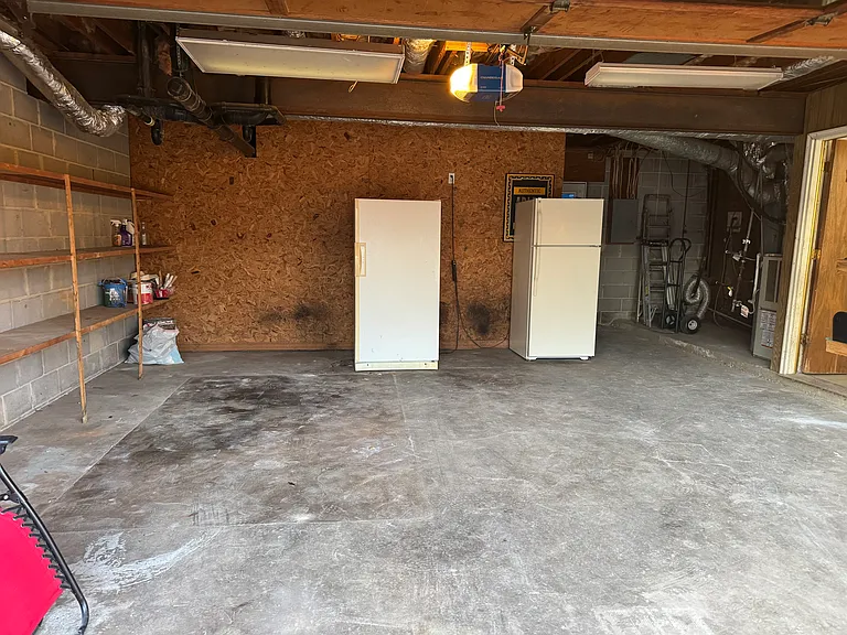 garage. extra refrigerator and deep freezer