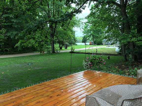 View of lake front deck