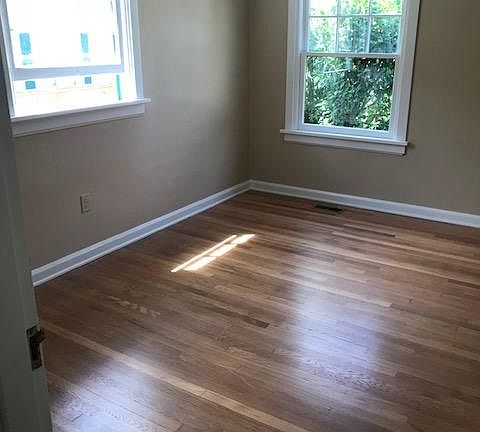 Refinished hardwood floors. New wall surfaces, flooring, and paint throughout.
