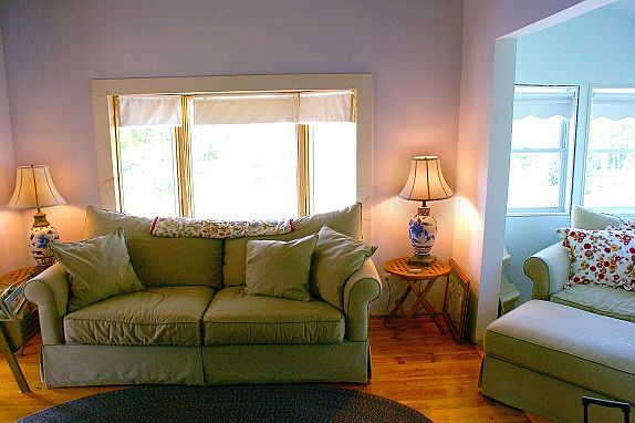 Cozy living with water view