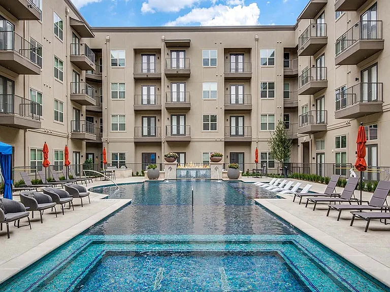 Griffis Frisco year round resort style pool.