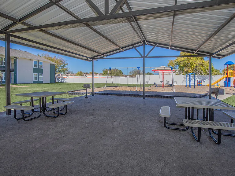 Community patio and barbeque area.