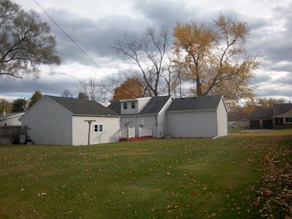 backyard view towards house