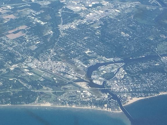 Aerial view of Marina Island