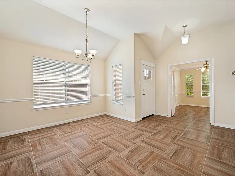 Ceramic tile floors throughout