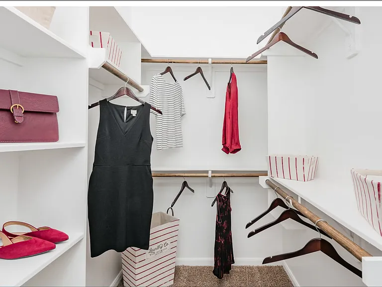 2 large closets - one for her and one for him.
