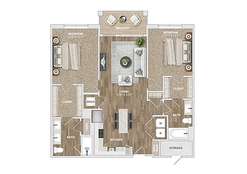 Floor plan B1B