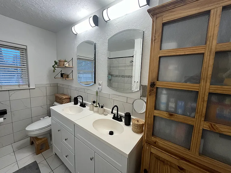 Bathroom 1 wooden storage unit
