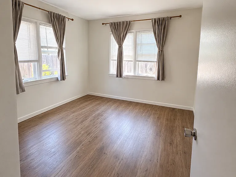 bedroom with new double pane windows