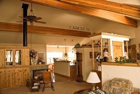 View from living room looking toward the kitchen and informal dining room