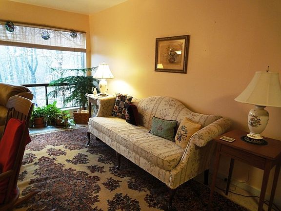 Living Room with Wood Burning Fireplace