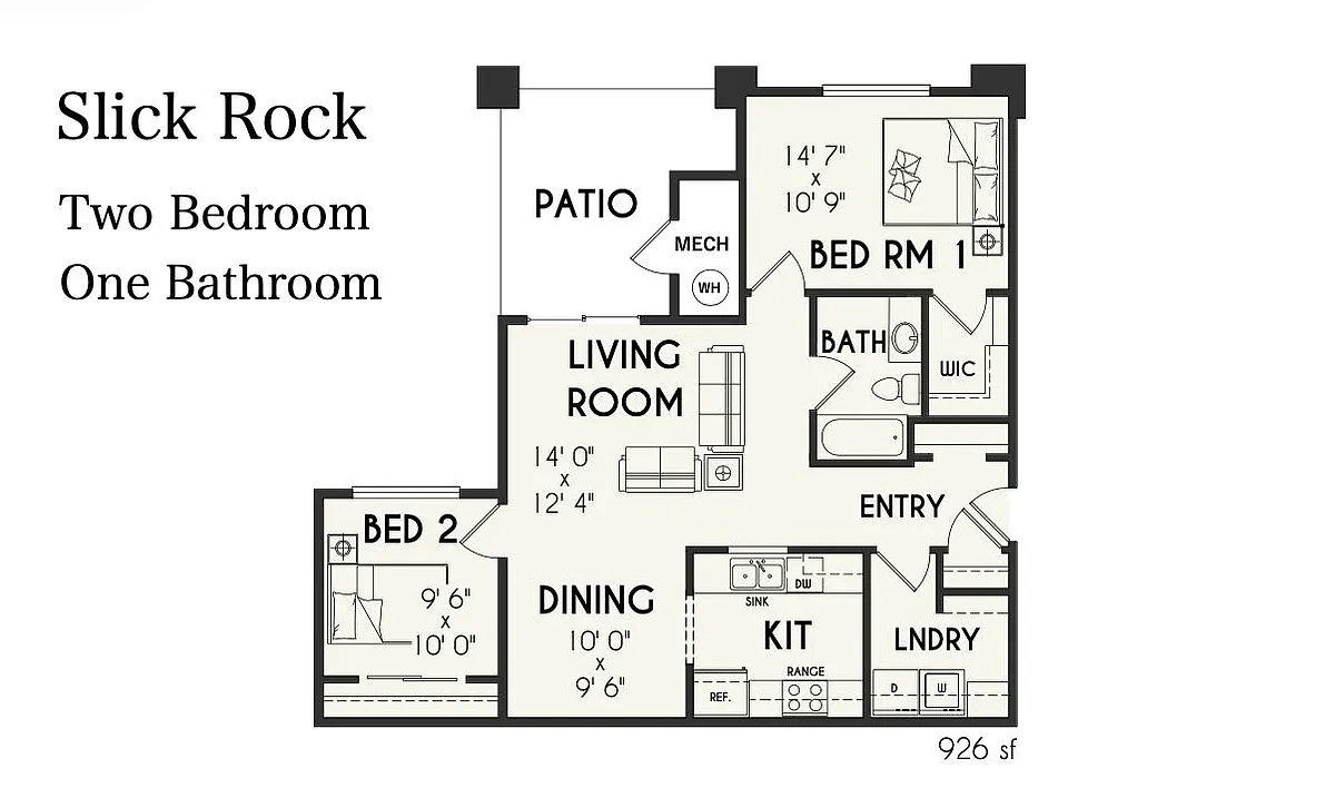 Floor plan The Slick Rock