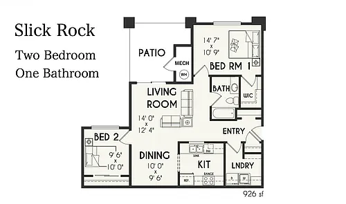 Floor plan The Slick Rock