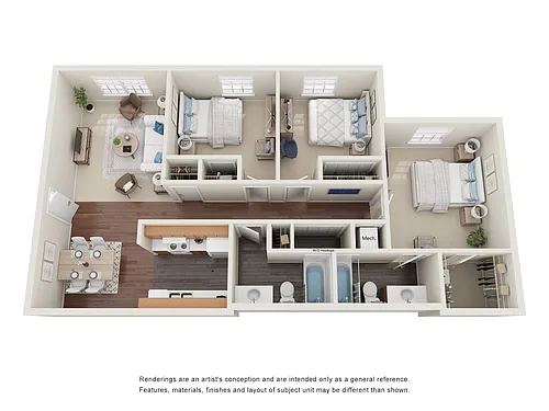 Floor plan 3 Bedroom Two Bathroom