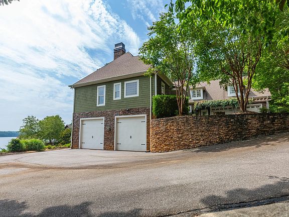 Lower driveway with 2-car garage
