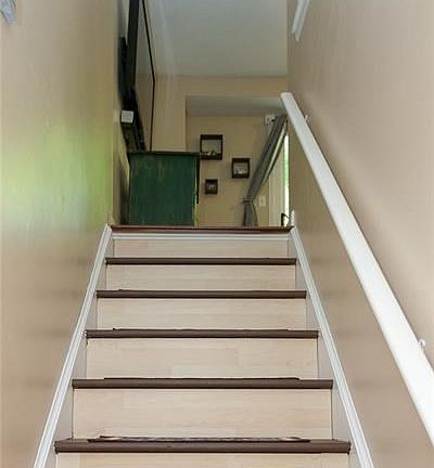 Stairs leading to the main level.