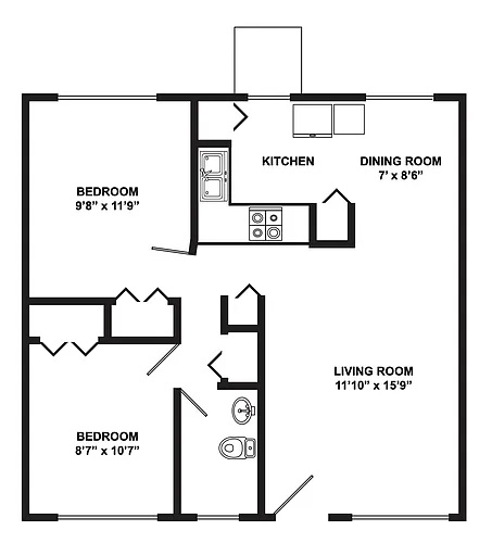 Floor plan Two Bedroom A