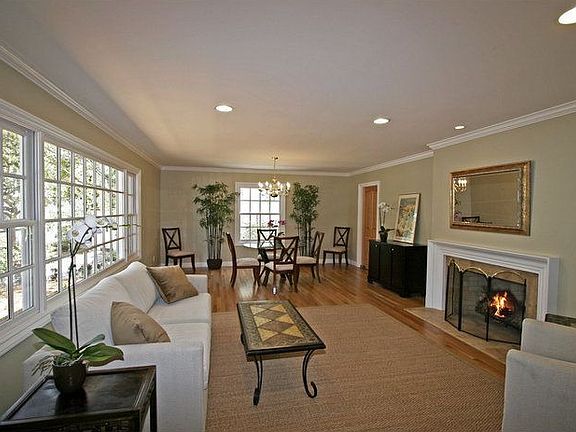 Living room with fireplace