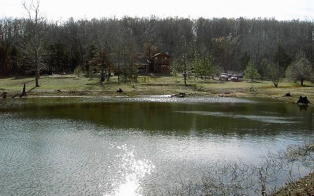 Far side of pond to house