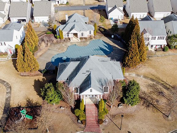 Aerial View of Clubhouse, swimming pool and playground