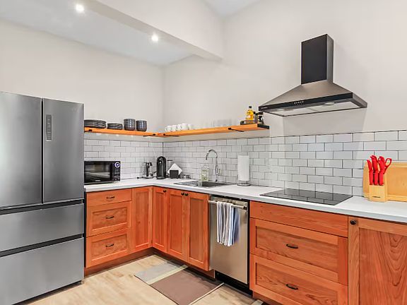 Kitchen with dishwasher and modern appliance