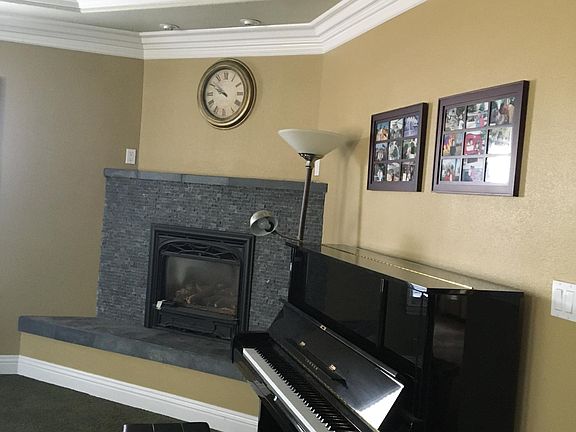 Living room fireplace