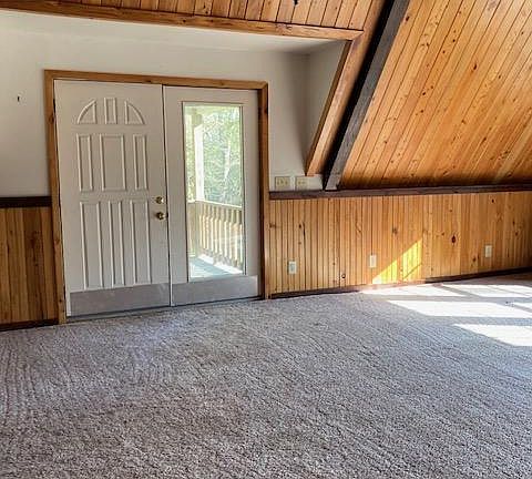 Doorway to raised deck from the living room.