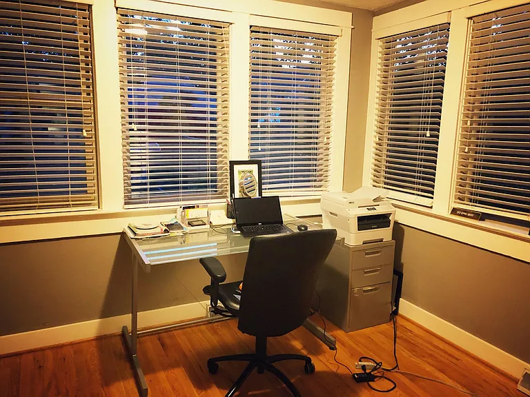 Brightest room in the house! Ideal for an office or baby room.