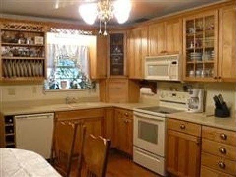 solid surface counter tops and updated cabinets