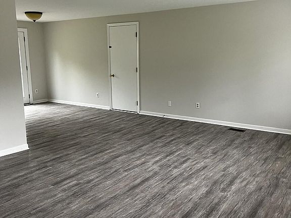 View from living room towards dining room area