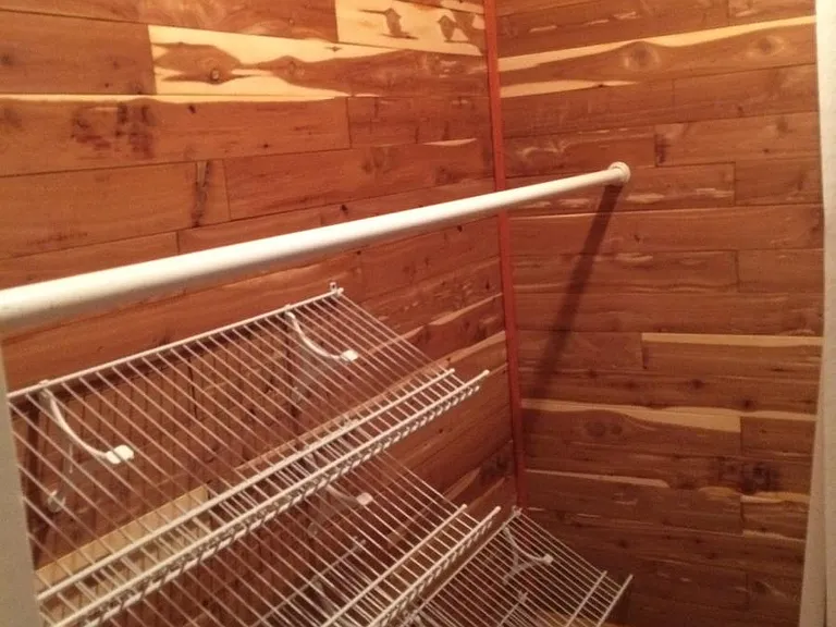 Spacious cedar-lined closets with built-ins!