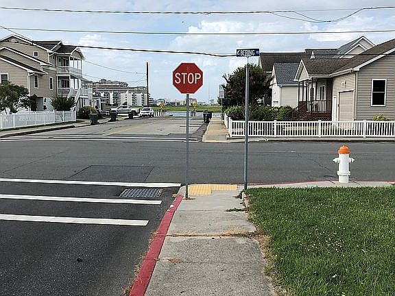 View of boat ramp, from lot
