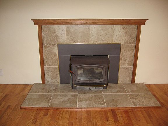 Living room fireplace