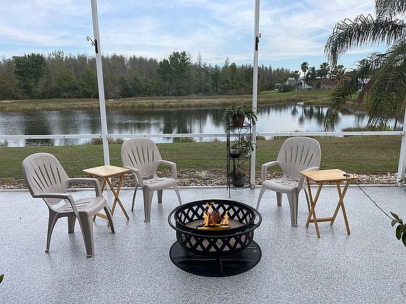 View of the pond from lanai.