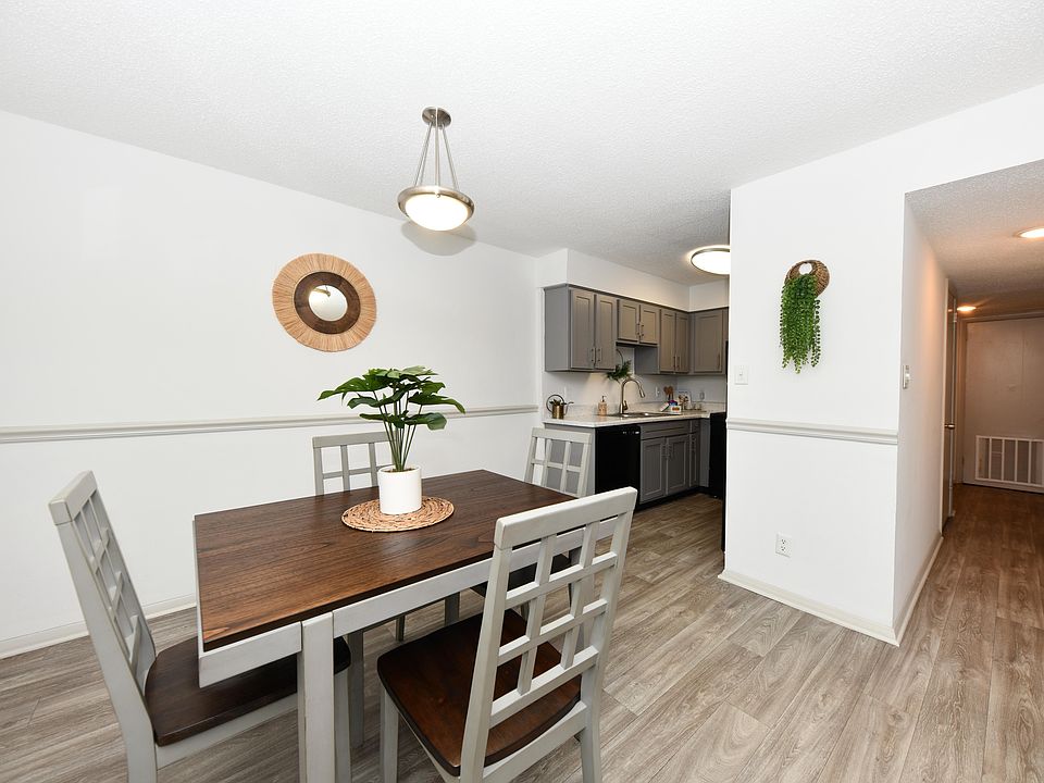 Dining Room + Hardwood Style Flooring