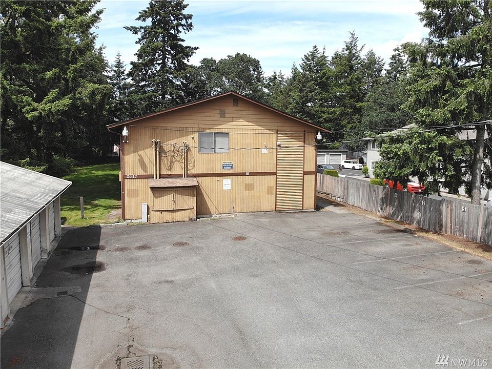 Large lot for parking. 