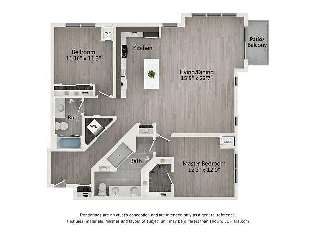 Floor plan The Lakeshore (B3)