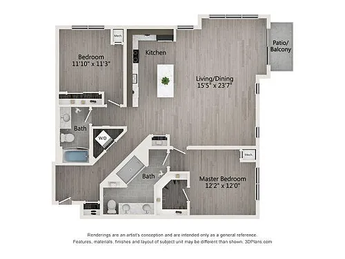 Floor plan The Lakeshore (B3)