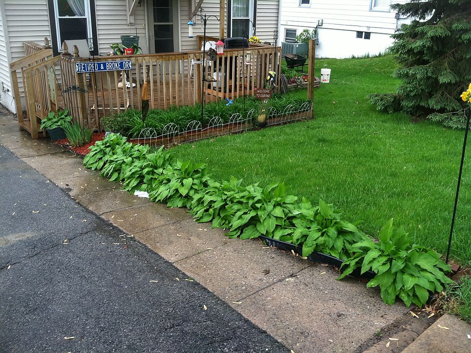 Front with new deck and plan