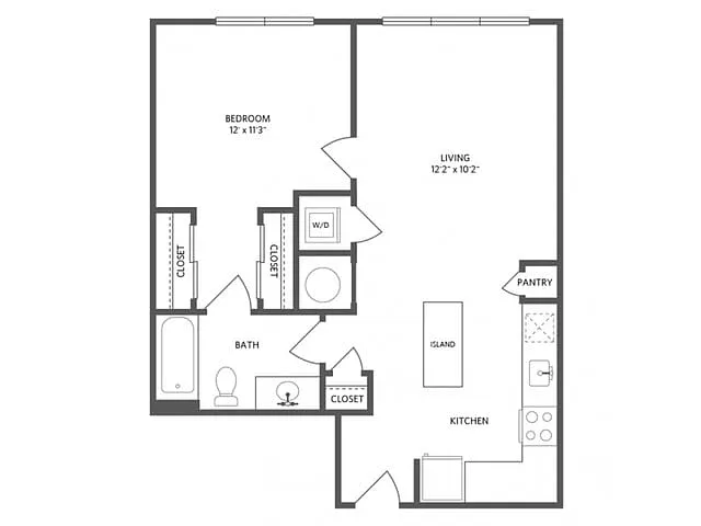 Floor plan A17 - One Bedroom