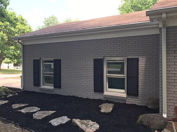 Front side of garage