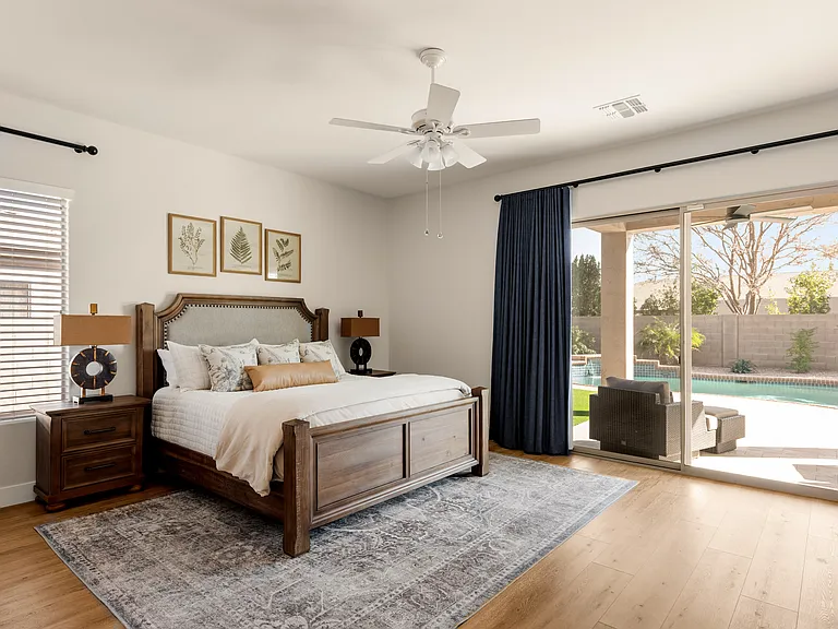 Spacious primary suite