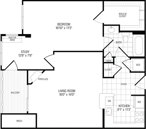 Floor plan Solomon Variation (w/Study)
