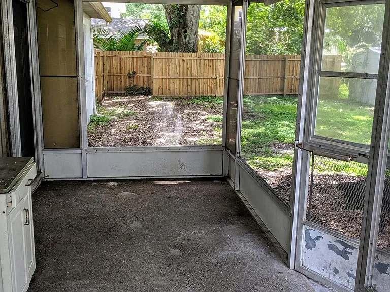 Screened in back porch