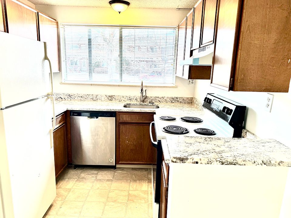 Remodeled kitchen with granite counters