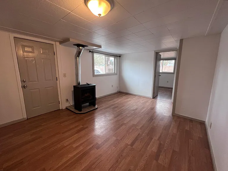 Main living area with propane stove.