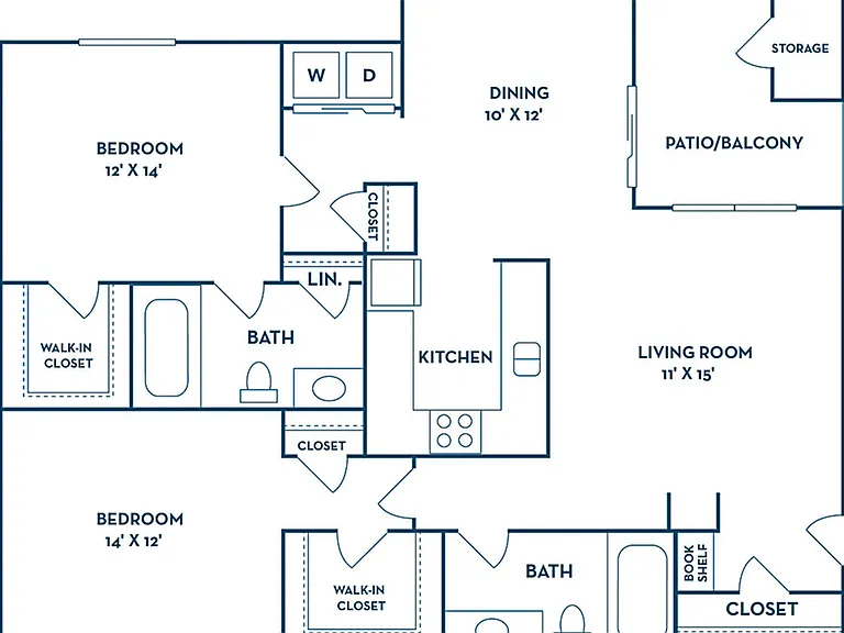 2 Bedroom | 2 Bath | 1213 SF 2 Bedroom | 2 Bath | 1213 SF