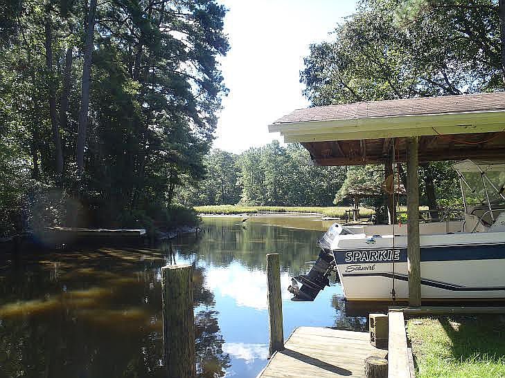 Boat Lift Looking Down Creek