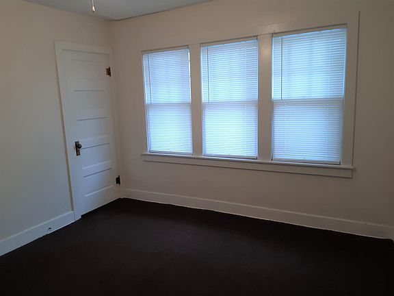 The bedroom also has a closet.